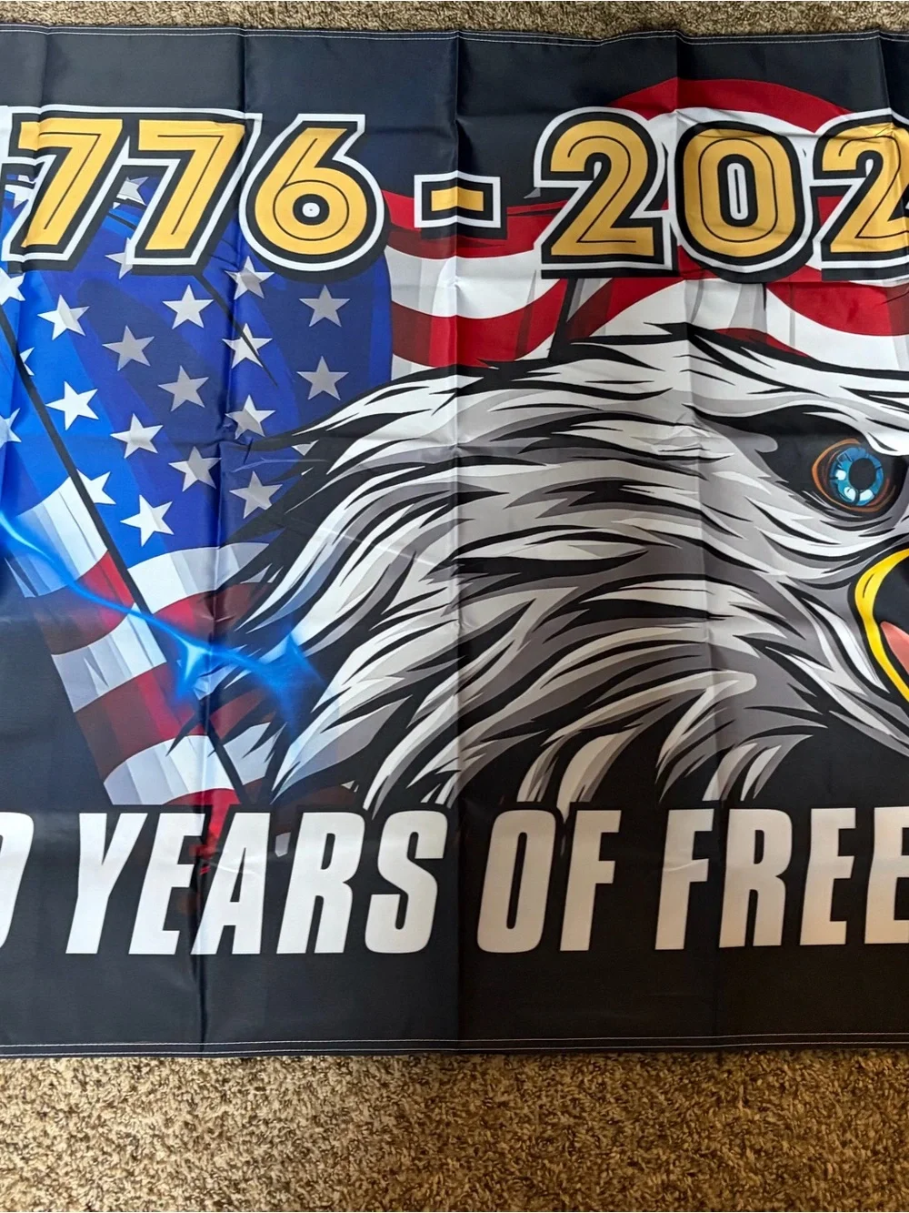 USA 250th Anniversary Flag 1776-2026 Bald Eagle 250 Years Freedom 3x5